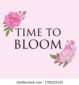 Es hora de florecer fondo natural floral. EPS10 de ilustración vectorial