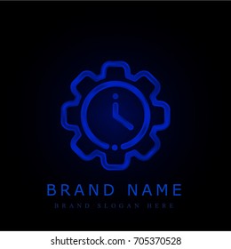 Time blue chromium metallic logo