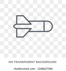 Time Bomb with Clock icon. Time Bomb with Clock design concept from Army collection. Simple element vector illustration on transparent background.