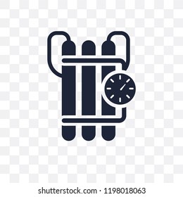 Time Bomb with Clock transparent icon. Time Bomb with Clock symbol design from Army collection.