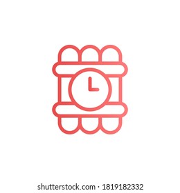 Icono de vector de gradiente de color de la bomba