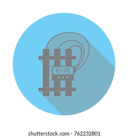 time bomb flat icon. Army sign on white background