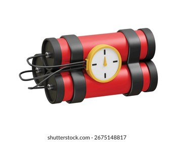 Time bomb icon 3d rendering illustration