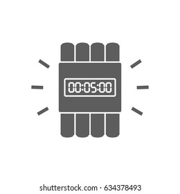 Time bomb icon vector