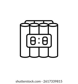 Time Bomb Icon Vector Illustration, Countdown Mechanism isolated on white