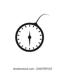 Zeitbombensymbol, Vektorgrafik-Logo-Design
