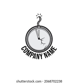 time bomb logo design template