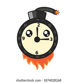 time bomb masckot illustration, bomb vector illustration eps 10