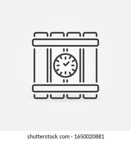 Time Bomb outline icon. Vector Timebomb concept linear symbol or design element