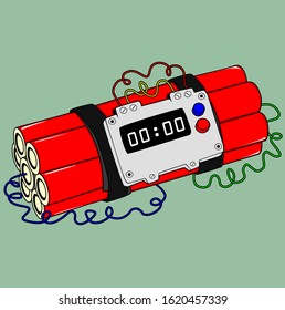 time bomb vector illustration cartoon