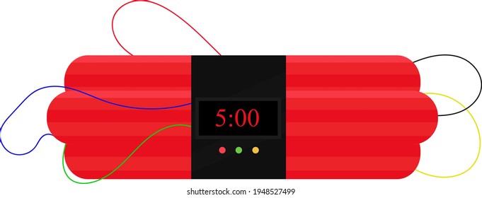 Time bomb vector illustration on white background.