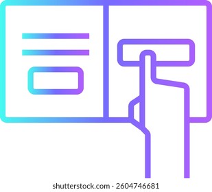 Time Book Meeting icon with blue duotone style. hand, calendar, board, timer, clock, paper, recipe. Vector illustration