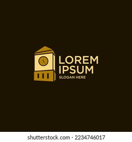 Time building logo design vector
