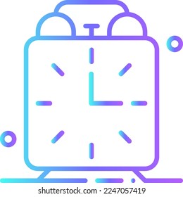Time Business people icons with blue gradient outline style