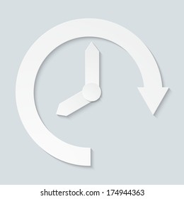 Time business. Vector paper time background.
