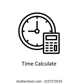 Time Calculate Vector Outline icons for your digital or print projects.