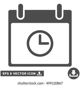Time Calendar Day icon. Vector EPS illustration style is flat iconic symbol, gray color.