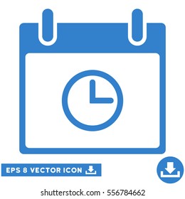 Time Calendar Day icon. Vector EPS illustration style is flat iconic symbol, cobalt color.
