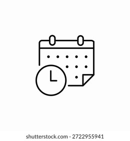 Zeitkalender Symbol, Zeichen Vektor
