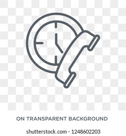 Time call icon. Time call design concept from Communication collection. Simple element vector illustration on transparent background.