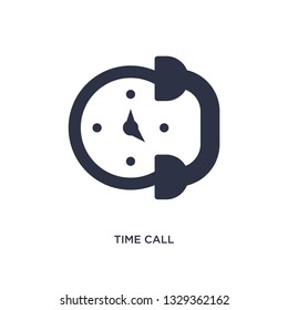 time call icon. Simple element illustration from communication concept. time call editable symbol design on white background. Can be use for web and mobile.