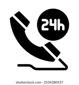 time call icon with style glyph