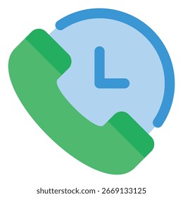 Time Call icon symbol. Vector illustration.