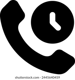 time call icon vector illustration asset element