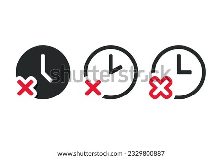 Time cancel icon. illustration vector