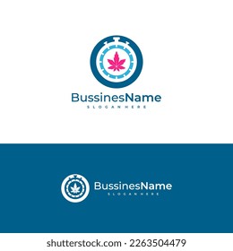 Time Cannabis logo vector template. Creative Cannabis logo design concepts