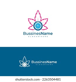 Time Cannabis logo vector template. Creative Cannabis logo design concepts