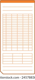 Time card isolated vector illustration