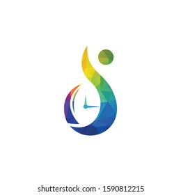 Time Care Logo Template Design Vector. Design Concept, Creative Symbol, Icon.	