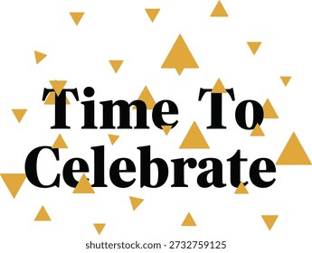 Hora de celebrar la Ilustración vectorial de diseño de tipografía de reloj para la cuenta regresiva de la fiesta de la Nueva víspera de año y el evento alegre sobre fondo transparente.