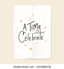 A time to celebrate typography vector