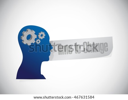 time to change brain sign isolated concept illustration design graphic
