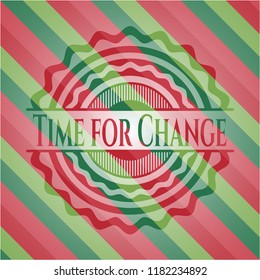 Time for Change christmas badge background.