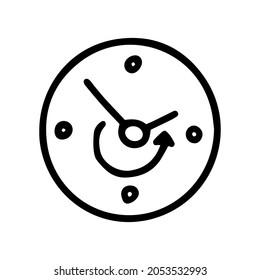 time change line vector doodle simple icon
