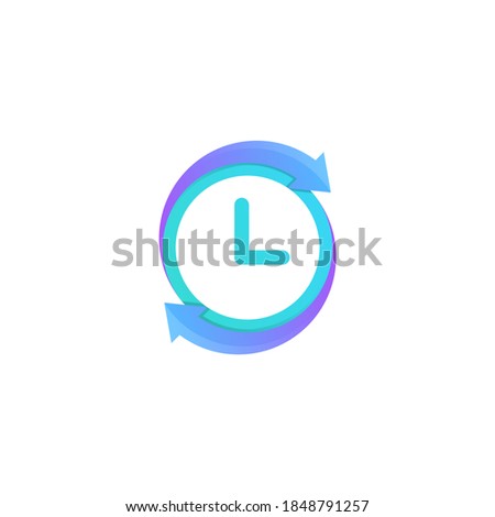 time change logo, suitable for organizations that concern about changing attitudes, or for a company that is running in the field of change or progress for the surrounding environment