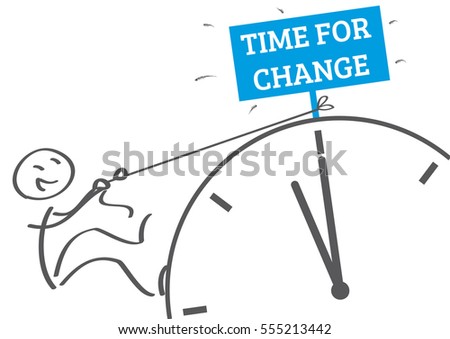 time for change - new habits vector illustration