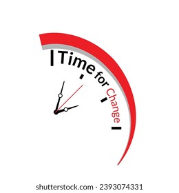 Time for Change - phrases concept design  illustration that conveys a sense of urgency or motivation