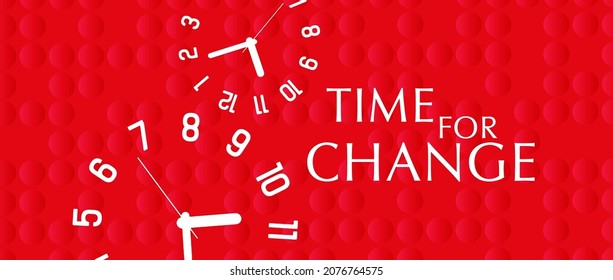 time for change sign on white background