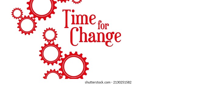 time for change sign on white background