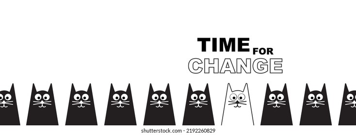 time for change sign on white background