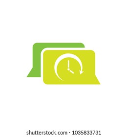 Time Chat Logo Icon Design