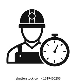 
Comprobación de tiempo Icono vectorial de estilo de glifo que puede modificar o editar fácilmente
