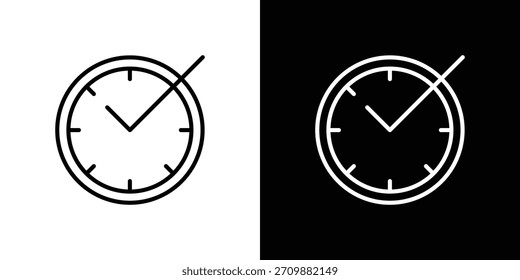 Zeit-Check-Icon-Logo-Designs. modernes Icon Design Set