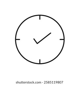 Time check icon. simple thin line vector icon