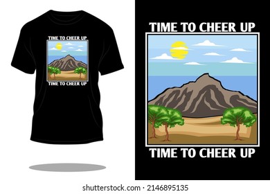 time to cheer up retro t shirt design