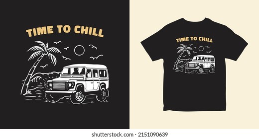 time to chill illustration design